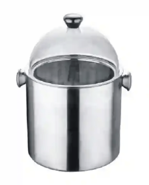 Silver Sleek Design And Easy To Use Stainless Steel Metal Kraft Cylindrical Ice Cream Container - Image 2